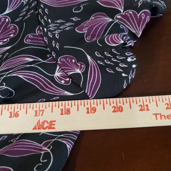 Vtg 90s Y2K NWT Max Studio Sheer Floral Babydoll Tie Top Size L Whimsigoth Fairy - Picture 10 of 11